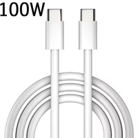 HotSale Kabel USB-C ke USB-C Baru PD 100W 5A Pengisian Cepat Bahan PVC untuk Macbook iPad Kamera