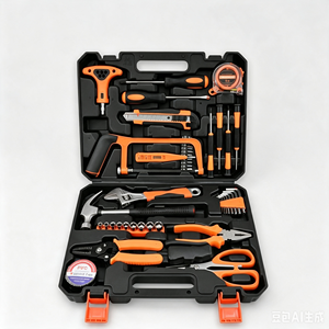 General Repair Tool <b>Set</b> With Screwdrivers <b>Pliers</b> Hammer Tape Measure Level Hex Wrenches Adjustable Wrench Hard Case - Product Image 4