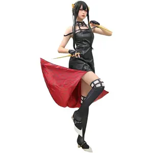 Güzel kalite Anime Yor Forger Cosplay kostüm takım siyah Set