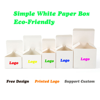 Boîte d'emballage cadeau en carton blanc en gros avec fenêtre en PVC, fermeture personnalisée, pelliculage mat, boîte d'emballage pliable en carton