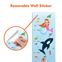 Autocollant mural magnétique amovible en feutre uni, tableau de croissance pour enfants de taille et forme personnalisées, autocollant mural effaçable à sec