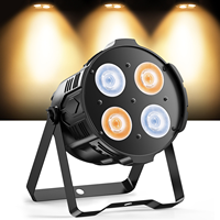 Projecteur PAR COB portable 4 yeux 4*50W LED COB 200W DMX512 Noir pour Mariage Église Studio 220V 110V Éclairage de Scène LED
