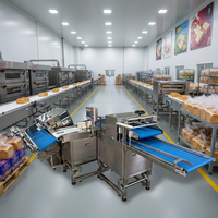 Ligne de production automatique de découpe et d'emballage de pain grillé, machine d'emballage du pain