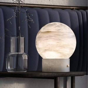 Rechargeable Marble Snowflake Desk Lamp USB Port LED Nightstand <b>Light</b> for Bedroom Living Room Outdoor Decor PortableHomeLighting - Product Image 5