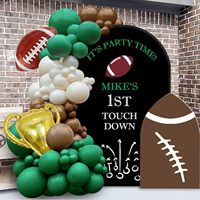 Guirlande de ballons épais Super Bowl Football, modèle 55, en film d'aluminium et chaîne de latex, pour arche de fête d'anniversaire et décoration d'événements, sans motif