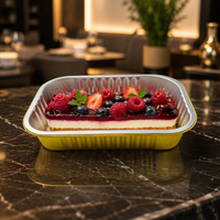 Contenants alimentaires rectangulaires en aluminium doré coloré Wanhao avec couvercles, emballages jetables à emporter, vente en gros OEM en vrac