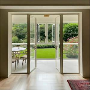 China Manufacturer Custom French Style Aluminum Entry Door | Double Glazed Low-E Glass Exterior <b>Swing</b> Door - Product Image 2