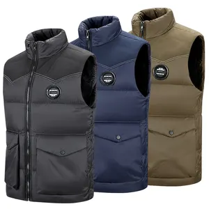 Bont Voering Oem Custom Design Mouwloos Bubble Jasje Winter Outwear Bontvoering Jassen Heren Puffer Vest