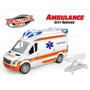 PANDAS 1:16 Voiture de police à inertie multifonctionnelle <span class=keywords><strong>Camion</strong></span> de pompier Ambulance Véhicule jouet Voiture électrique en plastique Jouet pour enfant - Product Image 4