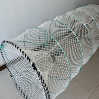 Trampas de Pesca Comerciales de Malla de Alambre de Acero de Alta Resistencia de 10mm, 9mm, 8mm, 100x200cm, 80x160cm, en Azul, Verde y Naranja, para Pescado, Mariscos y Bacalao Negro