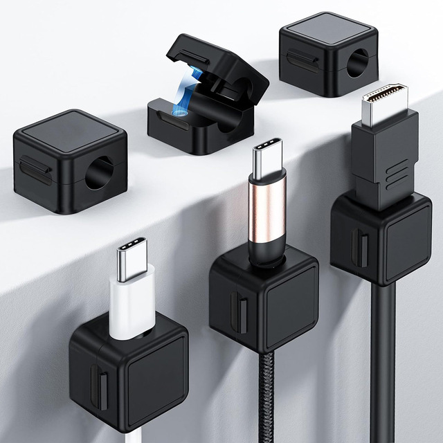 Desktop Cable Holder Magnetic Cord Organizer Cable Winder 2-7mm Wire Holder for Android Mobile Phones Plastic Bag Accessories