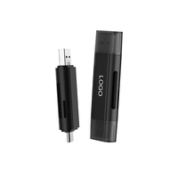 Lector de Tarjetas TF/SD Externo USB Tipo-C de Doble Cabezal, Adaptador USB 3.0 RD2010 con Velocidad de Lectura de 90 MB/s para Cámara, PC, Teléfono Inteligente y Portátil