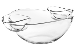 ZNK00013 Bol à mélanger en <span class=keywords><strong>plastique</strong></span> transparent pour économiser de l'espace avec 2 tasses à tremper détachables Croustilles à salade et bol à trempettes - Product Image 2