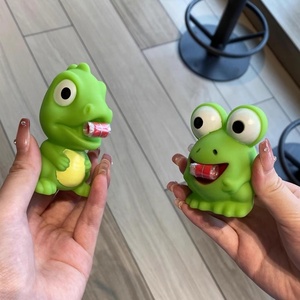Nouveauté Huayao : Jouet à presser en silicone TPE, grenouille ou dinosaure de dessin animé à récupération lente, cadeau de décompression pour garçons et filles de 2, 4, 8, 13 ans - Product Image 2
