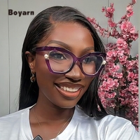 Boyarn fabricant approvisionnement de haute qualité mode cadres en plastique lunettes Anti lumière bleue lunettes pour femmes 2024