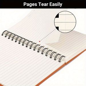 A5 Hardcover Spiral Address Book 100 Sheets Lined Paper for Travel Writing - Product Image 4