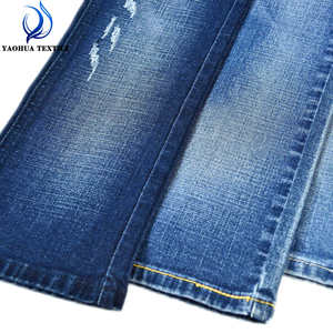 Nhà Máy Bán Hàng Trực Tiếp <span class=keywords><strong>Viscose</strong></span> Cotton Polyester <span class=keywords><strong>Spandex</strong></span> Crosshatch Slub Denim Vải Cho Quần Jean - Product Image 1