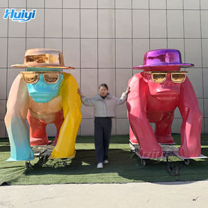 Escultura <span class=keywords><strong>de</strong></span> Gorila <span class=keywords><strong>de</strong></span> Fibra <span class=keywords><strong>de</strong></span> Vidrio <span class=keywords><strong>de</strong></span> Tamaño Real Personalizada, Estatua <span class=keywords><strong>de</strong></span> King Kong <span class=keywords><strong>de</strong></span> Resina para Decoración <span class=keywords><strong>de</strong></span> Parques, Zoológicos y Hoteles al Aire Libre - Product Image 2