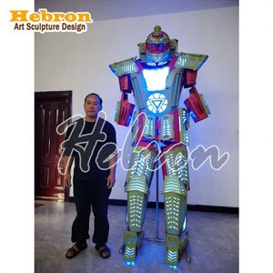 Costume de robot LED lumineux et coloré Kryoman et <span class=keywords><strong>David</strong></span> <span class=keywords><strong>Guetta</strong></span> avec casque pour performance - Product Image 2