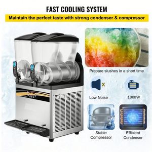 เครื่องทำเครื่องดื่ม2ถัง15L * 2เครื่องดื่มแช่แข็ง1000W ใช้ในเชิงพาณิชย์ - Product Image 6