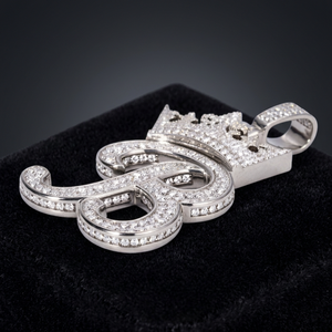 BaoShang BS096 Pendentif Allah en Argent Sterling 925 Plaqué Or, Moissanite Couleur D VVS Certifiée GRA, passe le testeur de diamants, style Iced Hip - Product Image 4