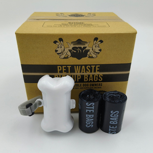 Bolsa de basura para mascotas biodegradable personalizada negra, bolsa de plástico para caca de perro de 50 rollos, bolsa ecológica para caca de perro - Product Image 2