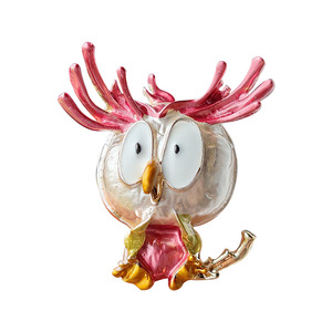 Prix de gros Hibou Oiseau Cartoon Alliage Émail Broche Diamant Broche - Product Image 1