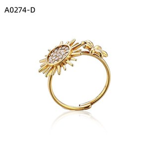 เอมี่ เอมี่แฟชั่นริง A024 P คิวบิกเซอร์โคเนียแหวนค็อกเทลรูปดอกไม้ผู้หญิงชุบเงิน 925 ของขวัญเครื่องประดับสวมใส่ทุกวัน - Product Image 2