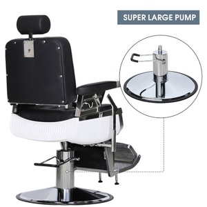 Silla de peluquero antigua negra, muebles de barbería de elevación, silla de peluquero para corte de pelo a la venta - Product Image 6
