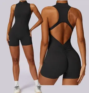 Migliori nuovi stili tute Sexy abbigliamento sportivo donna un pezzo di Yoga body Slim Fit tuta attillata per donna