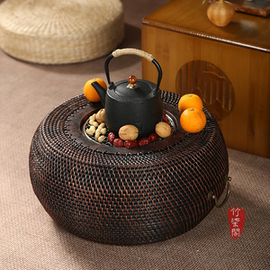 Chinese Style Rattan Bamboo Woven Stove Tea Stove Charcoal Stove Indoor Fire Bowl Durable Design For Tea Set Use - Product Image 5