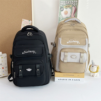 Mochila de nailon ligera de gran capacidad con amortiguación de aire, estilo universitario coreano, para mujer, ideal para el campus, ¡gran oferta transfronteriza!