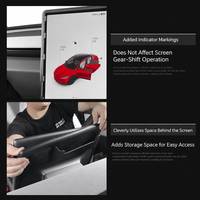 Kompatibel dengan Pelindung Layar Tengah Tesla Model Y yang Baru, Bingkai Pelindung Anti-Tabrakan TPE