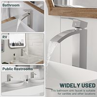 Robinet de lavabo chromé certifié CUPC avec mitigeur chaud/froid, design moderne, capteur sans contact, haute qualité pour lavabo de salle de bain