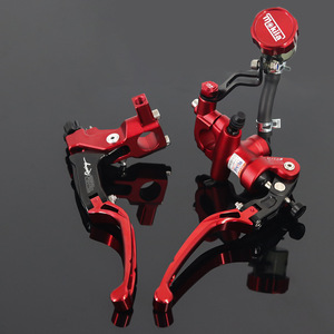 Kit de levier de pompe de frein Mokila en aluminium rouge pour moto et vélo électrique – Amélioration du levier d'embrayage hydraulique - Product Image 1