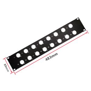 Conector Speakon Piezas de metal Hardware de ajuste de sonido negro con accesorios FlightCase Adam Hall 19 "Paneles planos de acero medio - Product Image 4