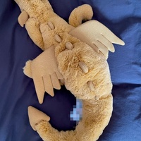 Peluche géante britannique JE Dragon Doré Super Doux 66-160cm, Animal en Peluche Dragon Mythique, Cadeau d'Anniversaire pour Enfants, Anti-Stress