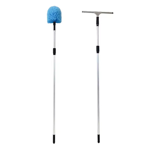 Asta Telescopica in Alluminio Filettata Regolabile, Accessorio per Pulizia, Manico per Pulizia Finestre, Prolunga Telescopica - Product Image 1