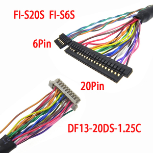 Fabrika Özel Üretim FI-S20S FI-S6S - DF13-20DS-1.25C Transfer Kablo Demeti 1.25mm Aralıklı 20 Pin Konnektörlü LVDS Kablo LCD Panel için - Product Image 1