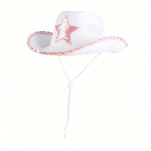 Sombreros de Vaquero Estilo Occidental con Lentejuelas Brillantes al por Mayor para Viajes, 4 Estaciones, Unisex - Product Image 3