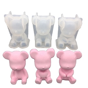 थोक 3 डी भालू मोल्ड्स साबुन मोमबत्ती बना मोल्ड पुनः प्रयोज्य रेसिन सिलिकॉन मोल्ड्स - Product Image 1
