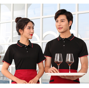Le Polo estive a maniche corte <span class=keywords><strong>per</strong></span> i ristoratori del negozio di tè al latte I ristoranti pulcini allontanano le uniformi del Bar del ristorante - Product Image 4