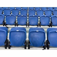 Sièges de stade fixes directement de l'usine avec accoudoirs et porte-gobelets, chaises rembourrées pour gradins sportifs pour arènes