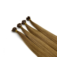 Kératine en gros russe 100% vierge Remy, double trame, naturellement lisse, super double tiré, pointe plate, micro-liens teints