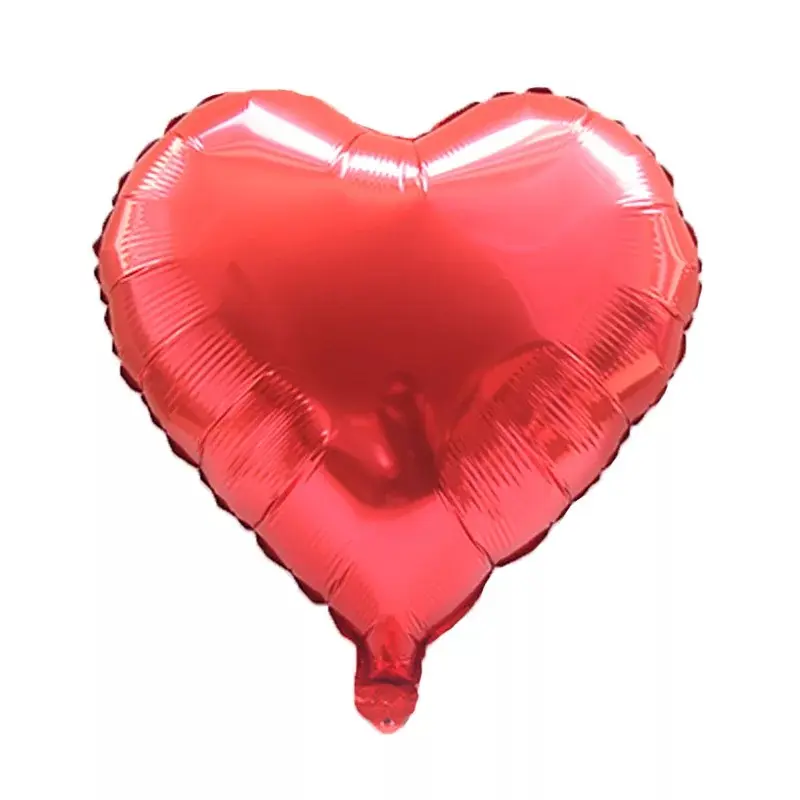 Wholesale wedding decoration 18-inch solid color red heart-shaped love aluminum aluminum foil balloon
