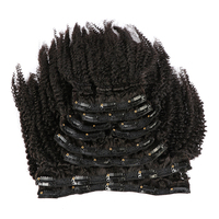 Накладные волосы Afro Kinky Curly на кружевной основе с клипсами, дропшиппинг, натуральные волосы Remy с сохраненной кутикулой