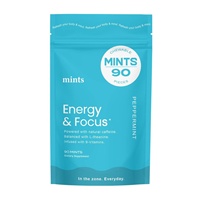 Comprimés énergétiques à la menthe et à la caféine OEM ODM, 90 unités, supplément de vitamines B pour la concentration et l'énergie, vente en gros
