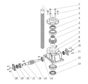 Vérin mécanique à vis sans fin de type à tête plate pour levage de table et nivellement de charpente, capacité 2,5T - Product Image 5