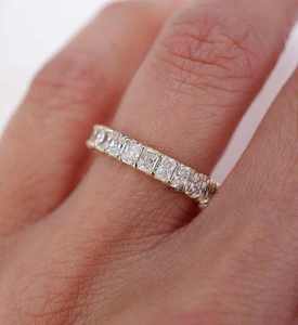 Anillo de compromiso de oro 14K de corte ovalado clásico, ajuste de punta de diamante de racimo, anillo de boda solitario cultivado en laboratorio, fiestas, aniversarios - Product Image 5
