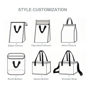 Custom Logo Large Insulated Non-Woven Cooler Tote With Ripstop Aluminum Foil - Cute Lunch Bag - Product Image 5